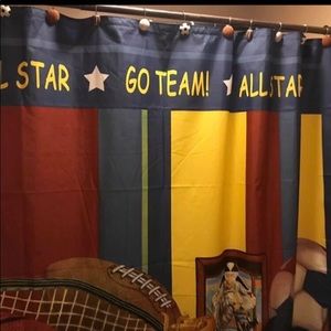 Sports Themed Polyester Shower Curtain & More